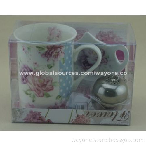 Hot Shape Porcelain Mugs with Sunflower Motif and 9oz Volume, Best Choice for Promotions, Food Safe
